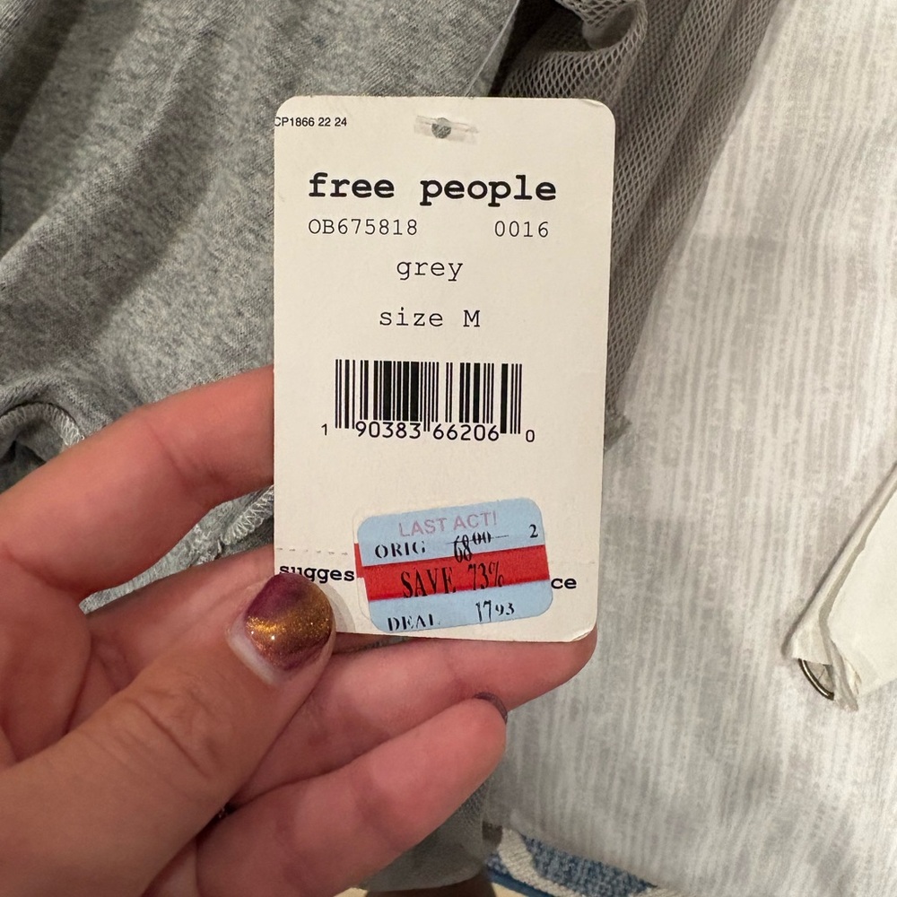 Free People Heather Gray Tee
